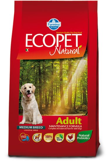 ECOPET NATURAL ADULT MED 12KG ΞΗΡΑ ΤΡΟΦΗ ΣΚΥΛΟΥ