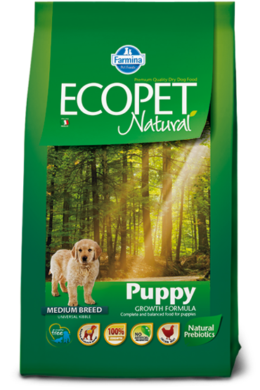 ECOPET NATURAL PUPPY MEDIUM 12KG ΞΗΡΑ ΤΡΟΦΗ ΣΚΥΛΟΥ