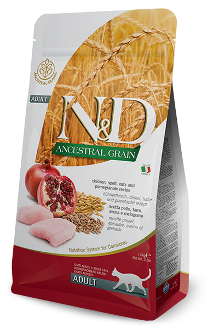 Farmina N&D Ancestral Low Grain Adult Xira Trofi ga Enilikes Gtes me Kotopoulo & Rodi 1.5kg.