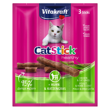Cat Stick Κοτόπουλο & Γρασίδι 3τμχ
