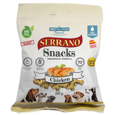 Λιχουδιές Serrano σε μικρές μπουκιές με κοτόπουλο 100gr