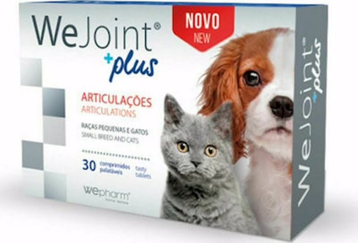 Wepharm WeJoint Plus Small Breed & Cat Sumpliroma Diatrofis Skulou & Gtas Xondroprostateftiko 30 tabs