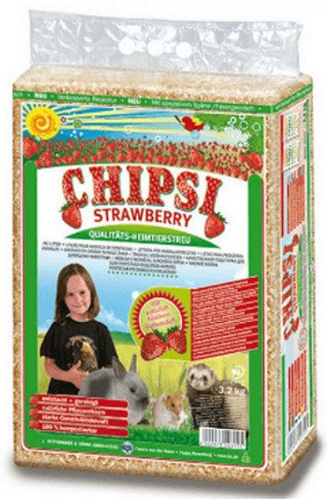 Chipsi Strawberry Ροκανίδια για Κλουβί Τρωκτικών με Άρωμα Φράουλα 3.2kg