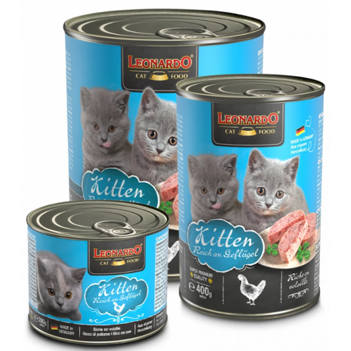 Leonardo Konserba Gtakia Kitten me Poulerika 400g