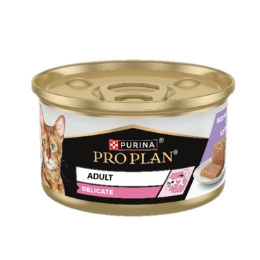 PURINA PRO PLAN Adult Delicate Υγρή Τροφή Γάτας Μους με Γαλοπούλα 85g