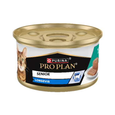 PURINA PRO PLAN Senior 7+ LONGEVIS Υγρή Τροφή Γάτας Μους με Τόνο 85g
