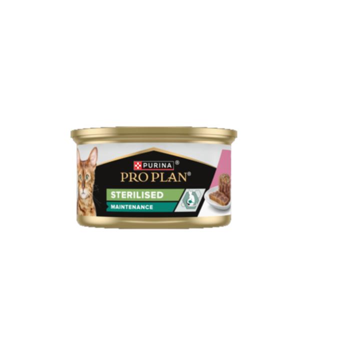 PURINA PRO PLAN Sterilised ugi Trofi Gtas Pate me Tono & Solomo 85gr