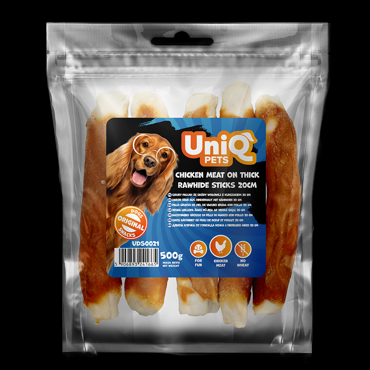 Uniq Pets Στικ για Μεγάλο Σκύλο Τυλιγμένο με Κοτόπουλο 20cm